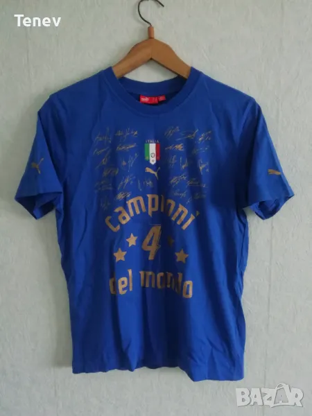 Италия 2006 Световни Шампиони оригинална тениска с автографи на отбора Italy Campioni Del Mondo Puma, снимка 1