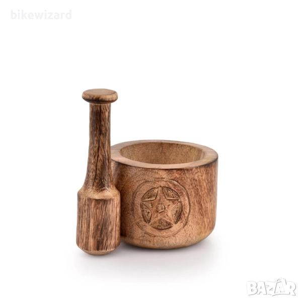 Kaizen Casa дървен хаван и пестик НОВО, снимка 1