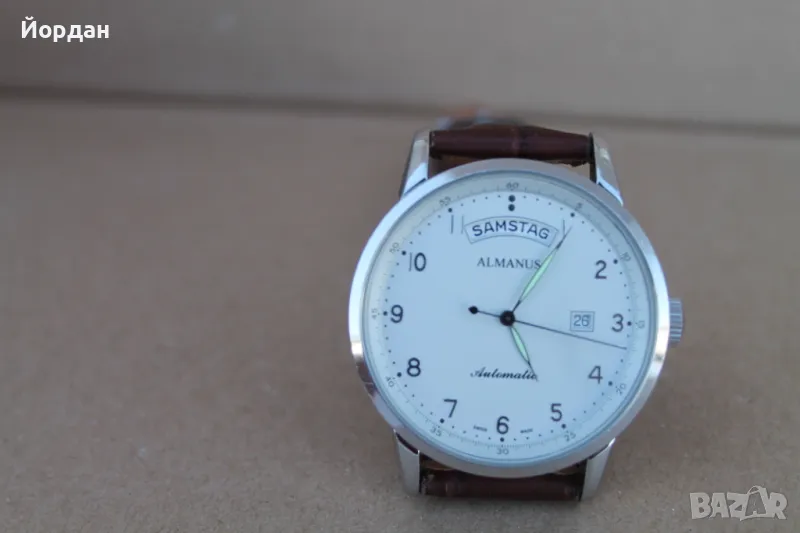 Швейцарски мъжки автоматичен часовник ''Almanus'' /25 камъка/, снимка 1