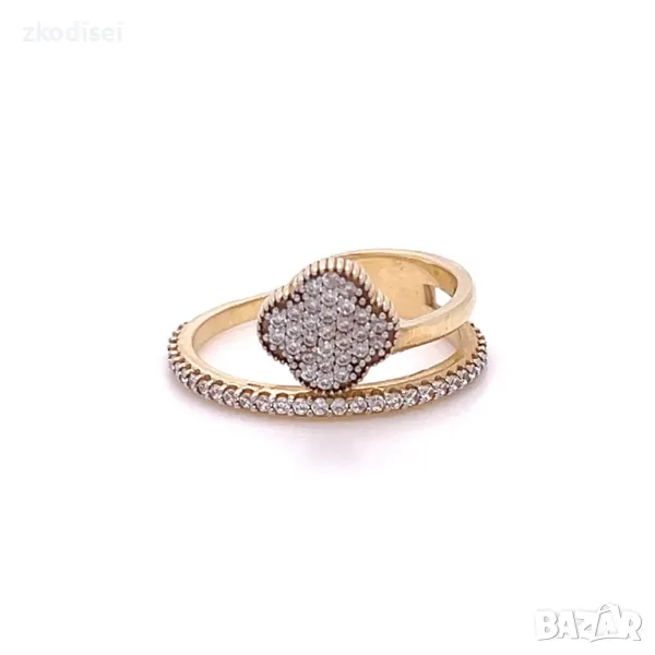 Златен дамски пръстен 3,45гр. размер:57 14кр. проба:585 модел:793-5, снимка 1