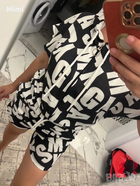 Спортен къс гащеризон с качулка , снимка 1