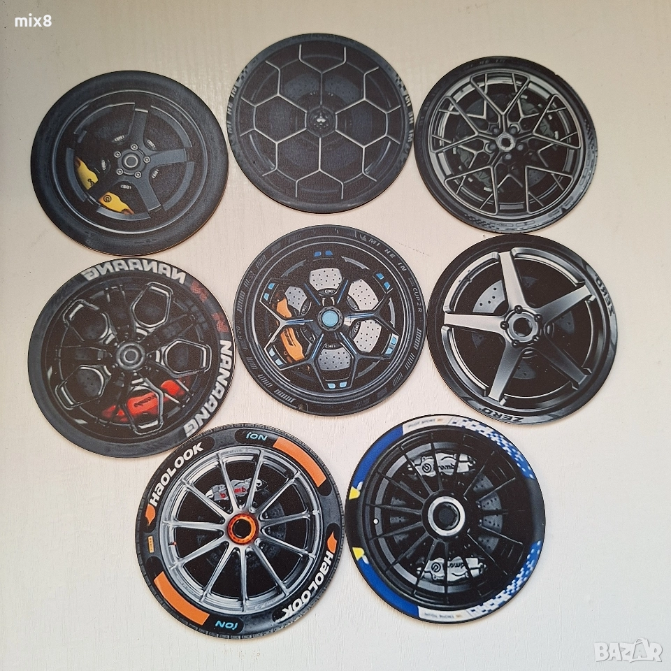 Подложки за чаши формата на джанта, снимка 1