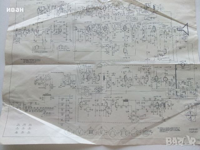 Лот стари радио и телевизионни принципни схеми, снимка 4 - Специализирана литература - 46498428