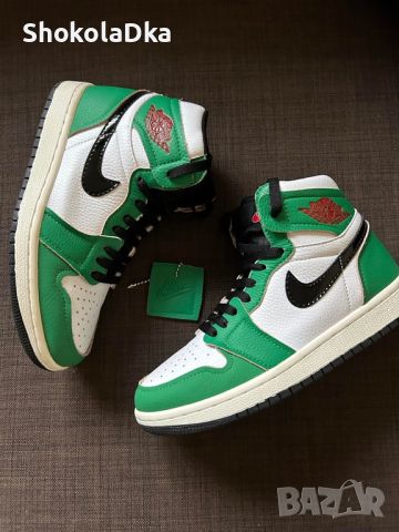 Jordan 1 Lucky green 37,5, снимка 2 - Кецове - 46725852