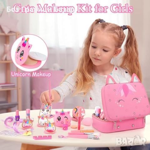 Нов Пълен комплект детски грим - Играчка за момичета Идеален подарък, снимка 7 - Други - 45870671