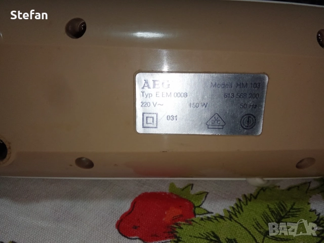 Mиксер АЕГ Турбомастър HM 103 състояние ново, снимка 8 - Миксери - 52564804