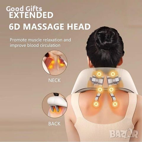 Безжичен Масажор за Врат и тяло Neck Massager, снимка 6 - Масажори - 46173055