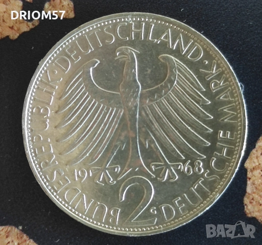 Монети Германия - 2 бр. [1968], снимка 5 - Нумизматика и бонистика - 53633501