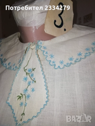 Стари женски ризи, фолклорно допълнение към народна носия. , снимка 10 - Антикварни и старинни предмети - 52793946