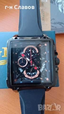 Мъжки Chronograph LIGE Black Onix, снимка 4 - Мъжки - 51655447