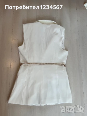 НОВ елегантен бял елек✨, снимка 4 - Елеци - 51361525
