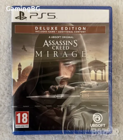 чисто нова Assassin's Creed Mirage Deluxe Edition за PS5, неразопакована, снимка 1 - Игри за PlayStation - 48832036