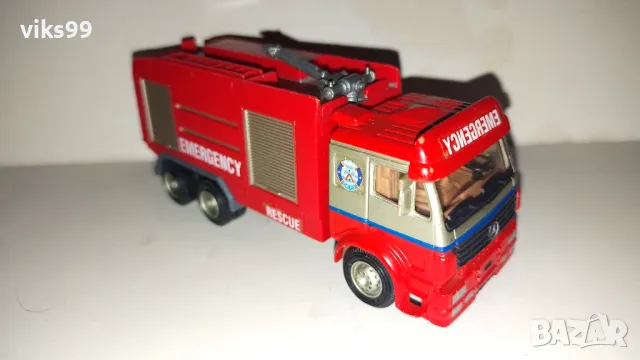 Пожарна Mercedes Benz Emergency - Kentoys, снимка 5 - Колекции - 49179628