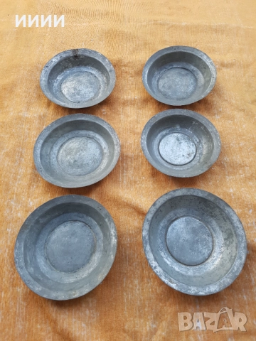 Възрожденска бакърена чиния паница 6 бр