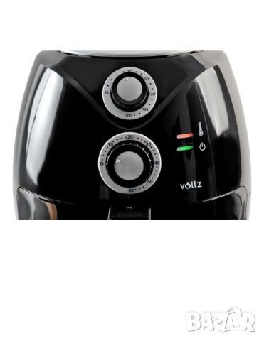 Фритюрник AirFryer, 1600W, 3л., горещ въздух, таймер, до 200°C, черен, снимка 7 - Фритюрници - 46797969