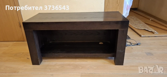 Шкаф / ТВ шкаф VIZATEL – масив дъб венге, 123×42×51 см