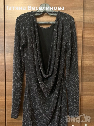 Блестяща официална рокля с гол гръб