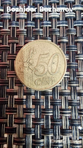 50 euro cent 2001 RF, снимка 2 - Нумизматика и бонистика - 52198892