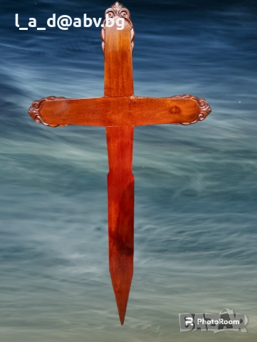 Дърворезбован кръст от липа, снимка 2 - Други - 51751796