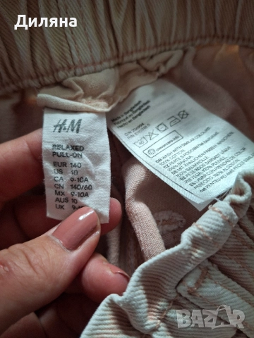 Използвани дънки за момиче H&M 140 см, снимка 3 - Детски панталони и дънки - 51654559