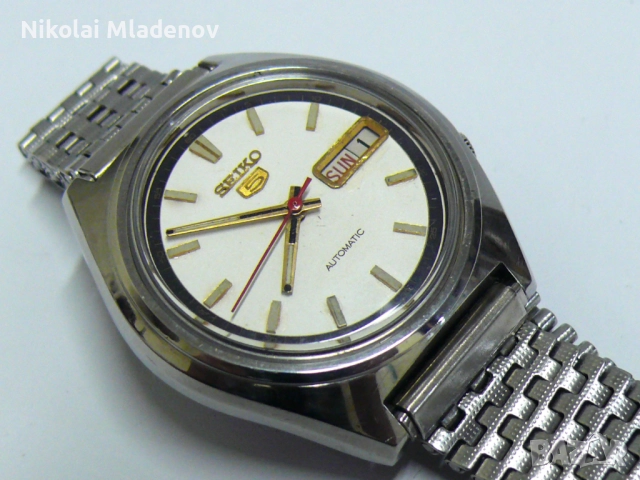 Автоматичен SEIKO 5 Мъжки ръчен часовник, работещ с Ден/Дата, снимка 2 - Мъжки - 52999044