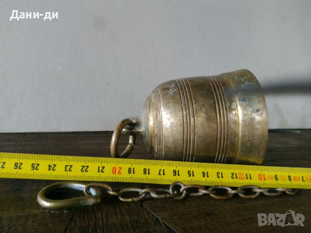 Камбана, звънец от колекция масивен месинг(бронз), снимка 4 - Антикварни и старинни предмети - 45267757