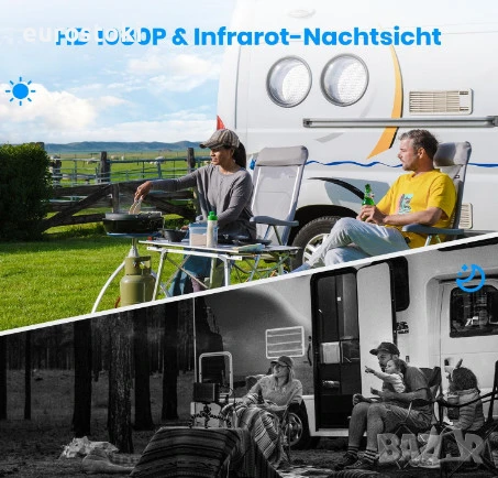 AUTO-VOX комплект камера за заден ход с монитор и соларна батерия, монитор 7 инча,  IR Нощно Видение, снимка 4 - Аксесоари и консумативи - 51253794