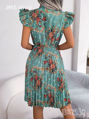 Ваканционна дамска елегантна рокля с кръгло деколте, без ръкави, 3цвята , снимка 18 - Рокли - 45368708