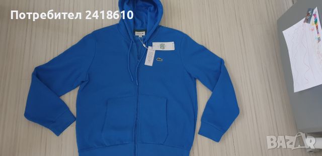 Lacoste Classic Full Zip Hoodie Classic Fit Mens Size 5 - L НОВО! ОРИГИНАЛ! Мъжка Качулка с цял цип!, снимка 9 - Спортни дрехи, екипи - 46623673