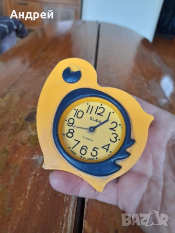 Настолен часовник,будилник СЛАВА,SLAVA #22, снимка 2 - Антикварни и старинни предмети - 53916224