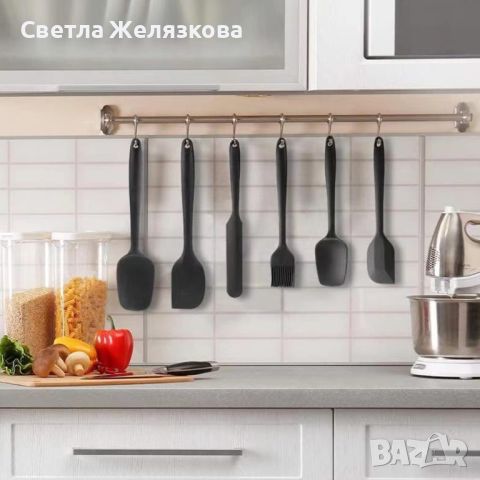 Комплект силиконови кухненски прибори от 6 части, снимка 8 - Прибори за хранене, готвене и сервиране - 46057692