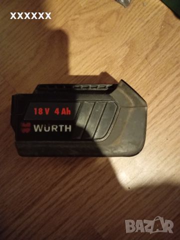 батерия wurth 18v 4a, снимка 3 - Оригинални батерии - 45179579