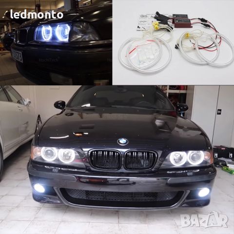 Ангелски очи Е39 бмв LED Angel Eyes За BMW E39 БМВ Е39 , снимка 5 - Части - 45343823