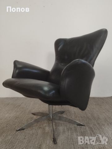 Hjort Knudsen – Кресло Opus – естествена кожа, снимка 15 - Дивани и мека мебел - 46419495