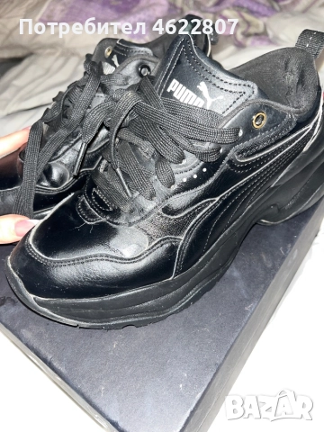 Дамски маратонки с висока пладформа на пума