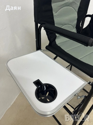Сгъваем режисьорски стол със сгъваема странична масичка COSTWAY, сгъваем стол за гримьори , снимка 8 - Столове - 53203865