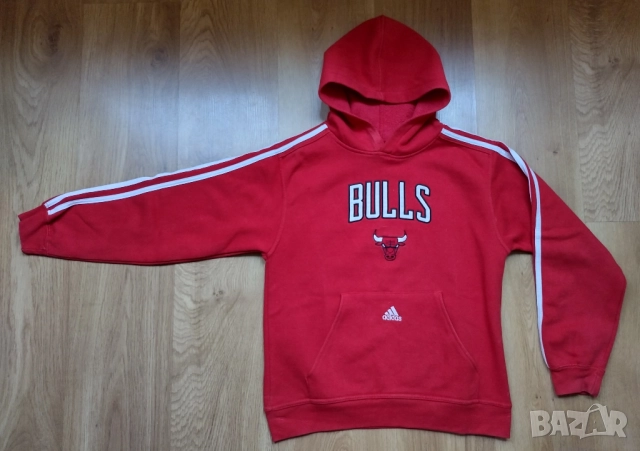 NBA / Chicago Bulls / Adidas - детски суичър с качулка Hoodie, снимка 4 - Детски анцузи и суичери - 52680614