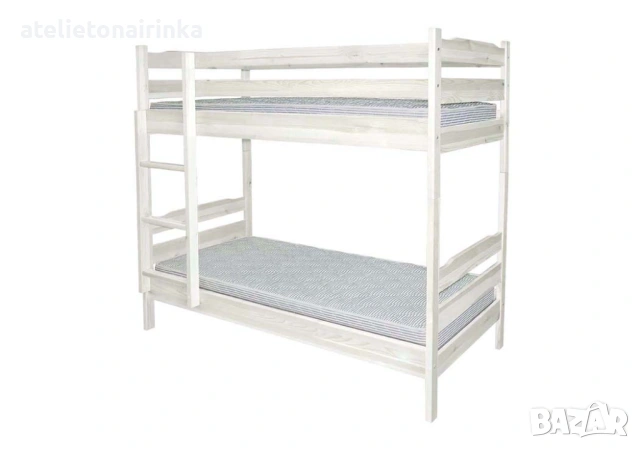 Двуетажно легло Масив 90/ 200 см, снимка 2 - Спални и легла - 53723994