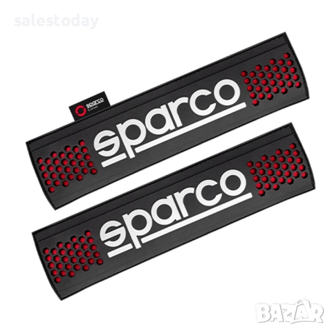 Протектор за колан Sparco, 2бр., черен/ червен