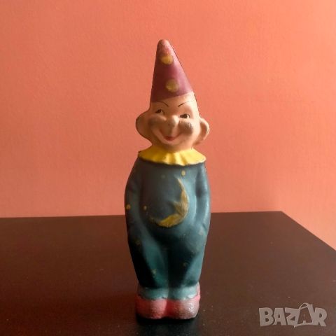 Винтидж гумена играчка Clown Czechoslovakia Rare, снимка 2 - Колекции - 45375405