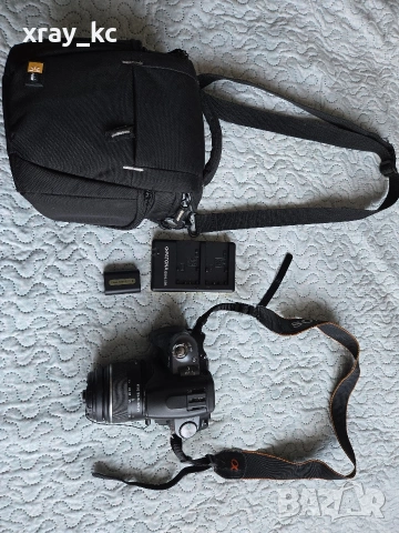 Sony Alpha A330 DSLR + обектив 18-55 + 2 батерии + зарядно