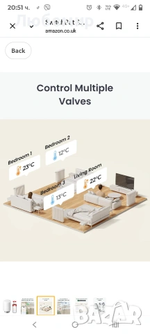 SwitchBot Smart Radiator Thermostat, Bluetooth термостат с управление чрез приложение и таймер , снимка 4 - Радиатори - 53727168