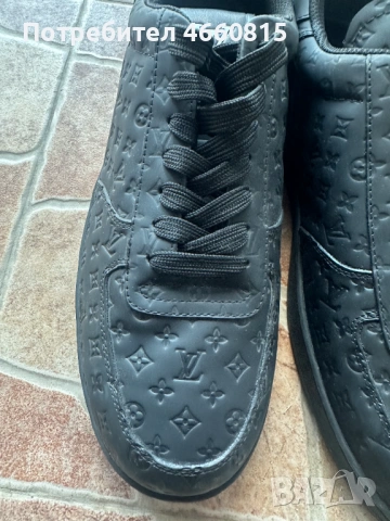 Нови мъжки обувки Louis Vuitton – черен цвят, размер 45, снимка 3 - Маратонки - 53988490