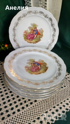 Френски чинии за основно със сцени прелест, снимка 2 - Чинии - 50854155