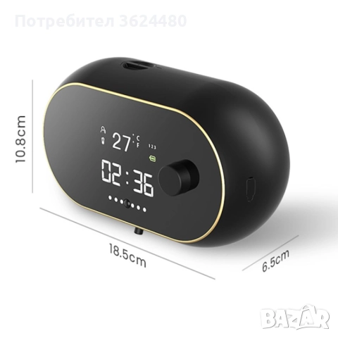 Стенен Диспенсър за Сапун 500 мл – Час и  C/F Термометър 4496, снимка 7 - Други стоки за дома - 52554434