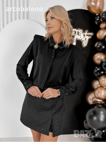 Дамска риза с дълги ръкави MACEIO, 4цвята , снимка 6 - Ризи - 52666831