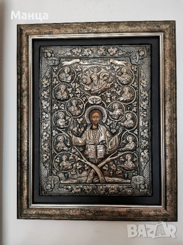 Сребърна гръцка икона