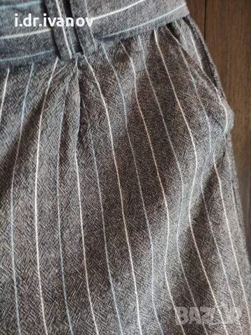 Bershka къси памучни панталонки с висока талия и коланче, снимка 2 - Къси панталони и бермуди - 45490374