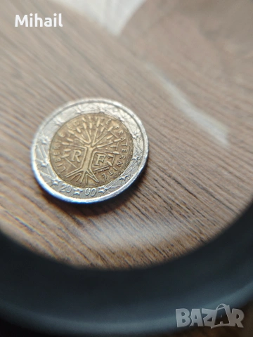 Рядка монета от 2 евро 2000, снимка 3 - Нумизматика и бонистика - 53316962
