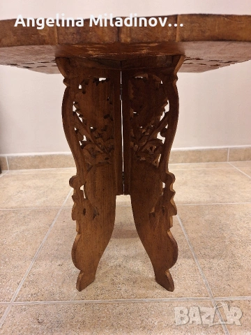 Индийска ръчно изработена помощна масичка , снимка 6 - Маси - 53890301